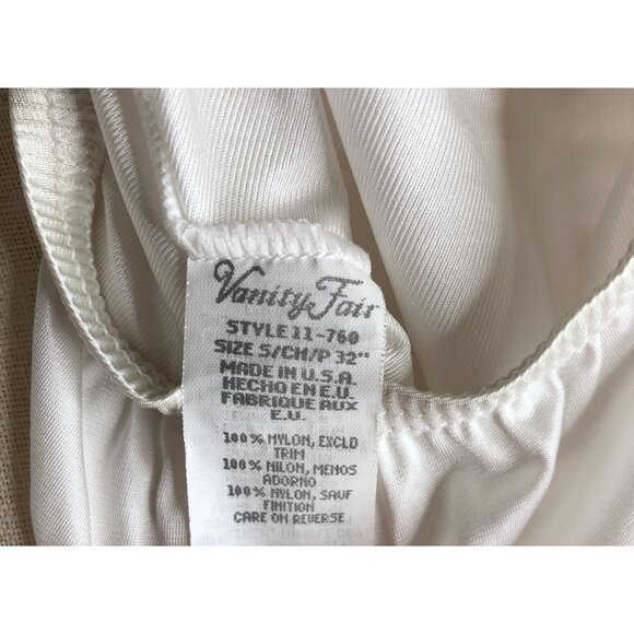 Vintage Vanity Fail Half Slip Long Slit Small Womens Nylon w Lace Trim Lingerie - Picture 8 of 9